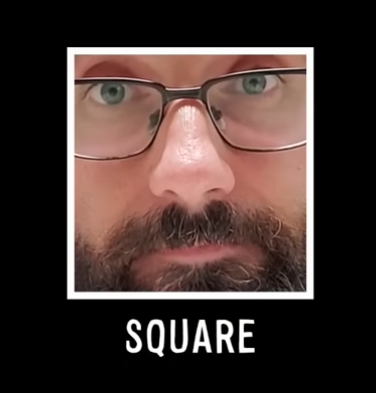 Vsauce in a square with the text Square below it